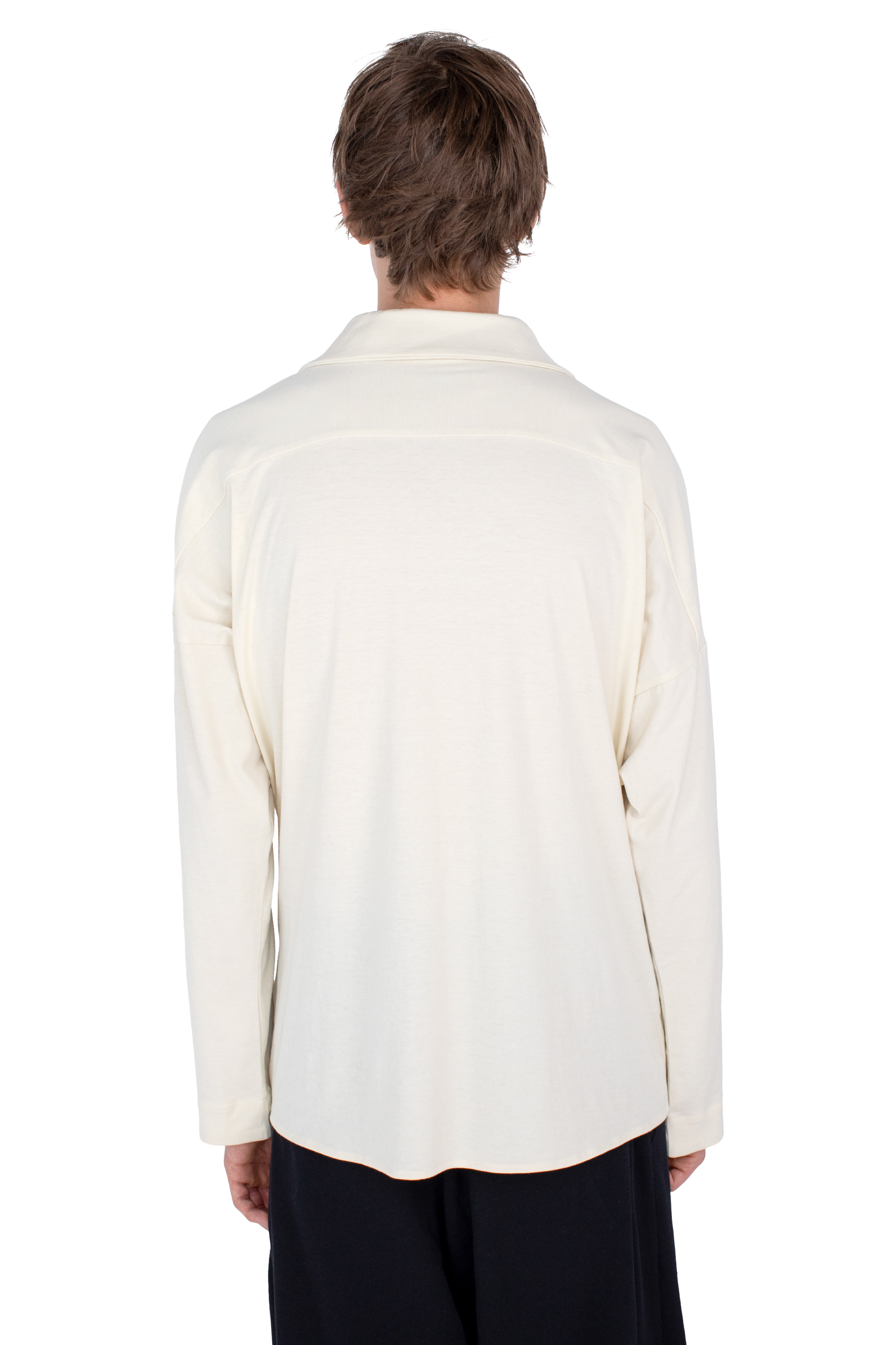Kiko Kostadinov Shirts ISKAR Drape Shirt Ivory 44 en jersey coton