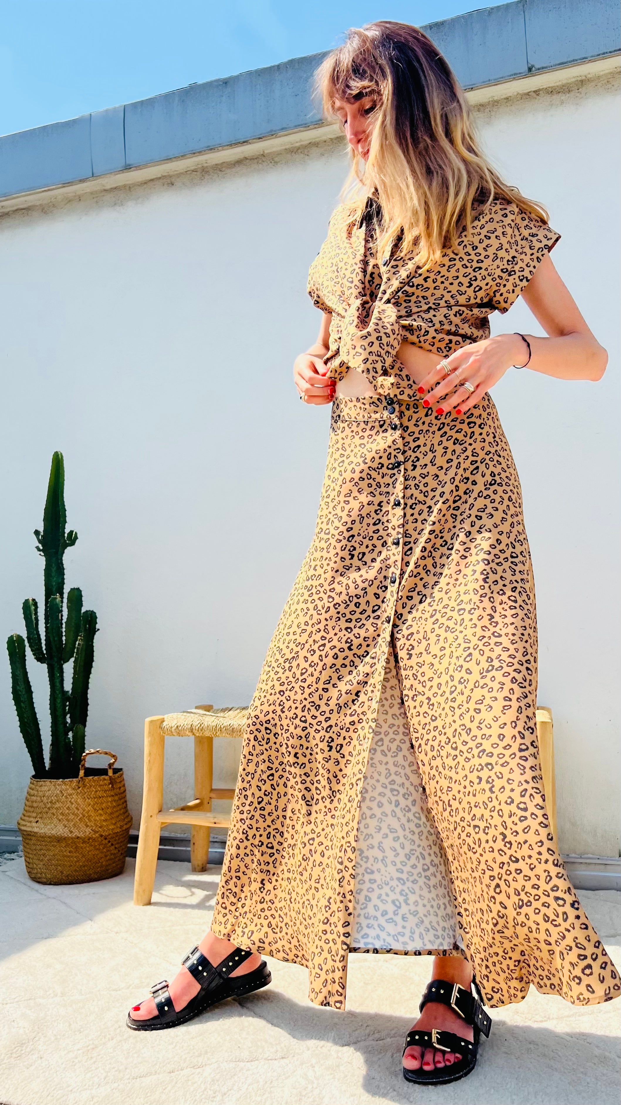 PANTRUCHE Jupes Jupe JAVANAISE jupe longue léopard viscose