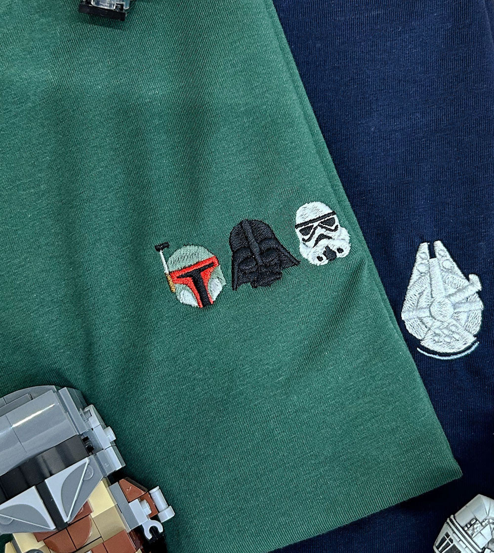 Juste Un T-shirt T-shirts Brodés La Guerre des Étoiles t-shirt brodé coton bio