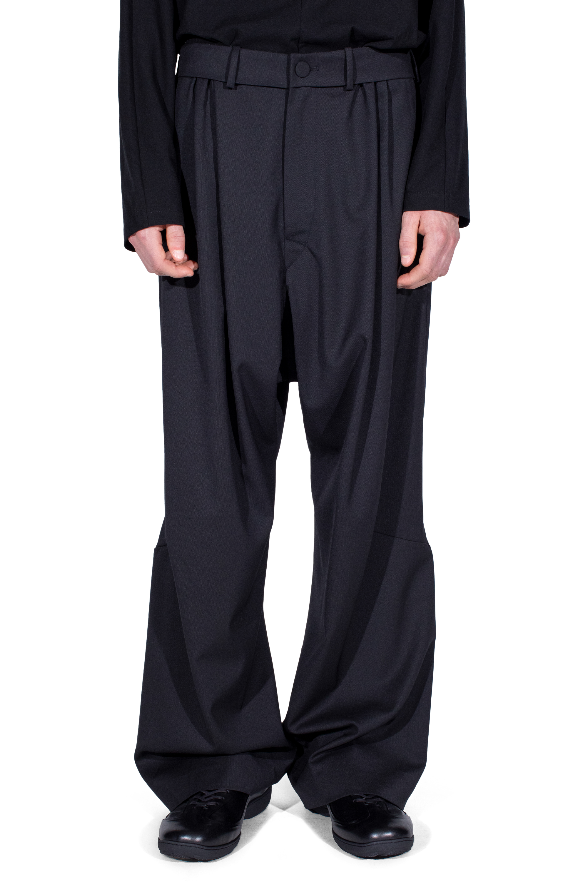 Kiko Kostadinov Bottoms HELMOND Trousers pantalon noir laine ample