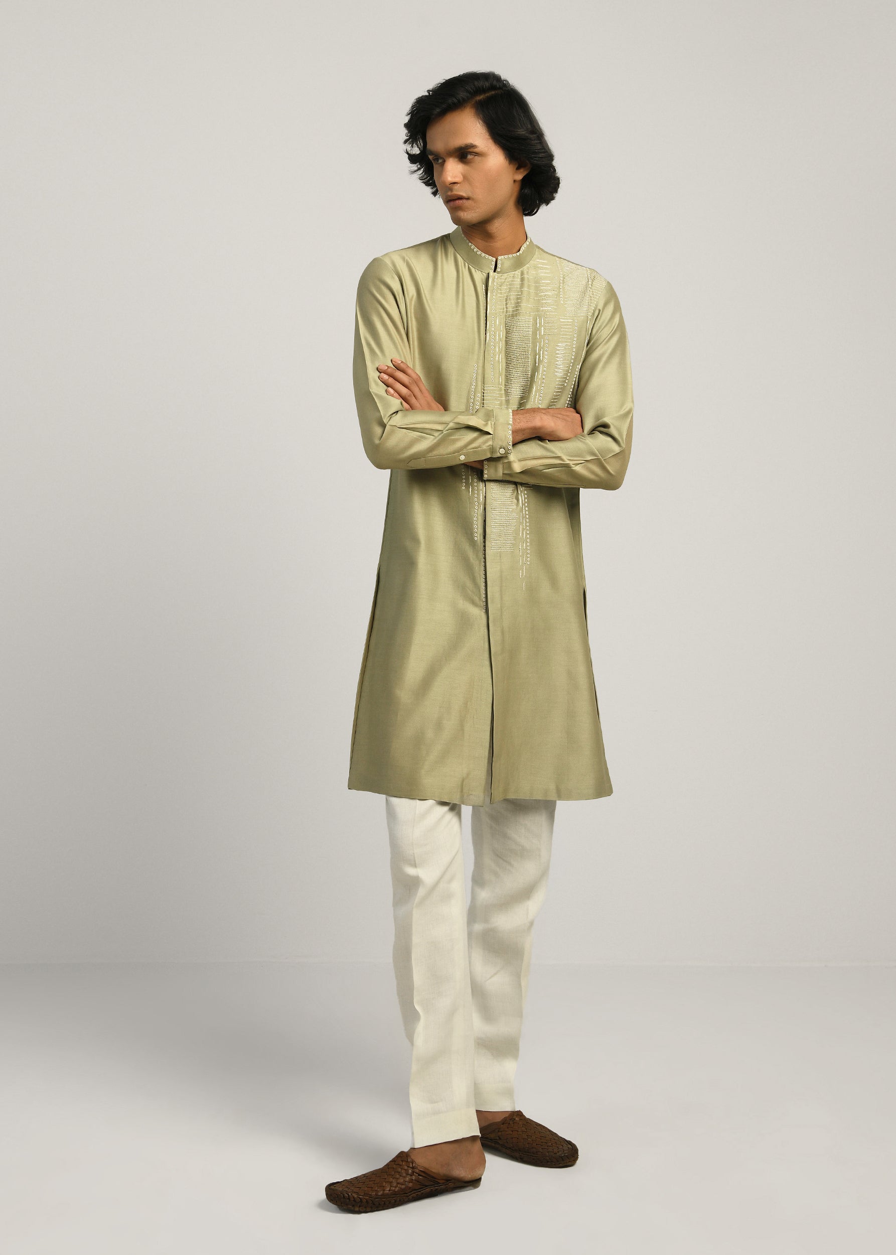 COUNTRYMADE Kurtas Dots Dash Kurta Set ensemble kurta Chanderi