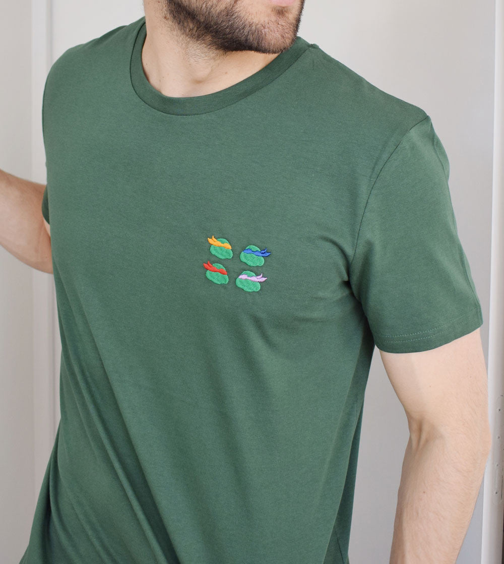Juste Un T-shirt T-shirts Brodés Cowabunga T-shirt blanc coton bio
