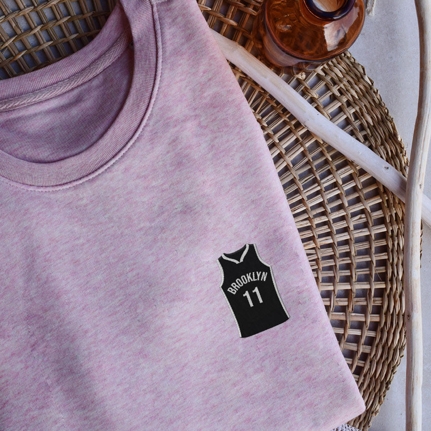 Juste Un T-shirt Sweats Brodés Brooklyn sweat brodé basket