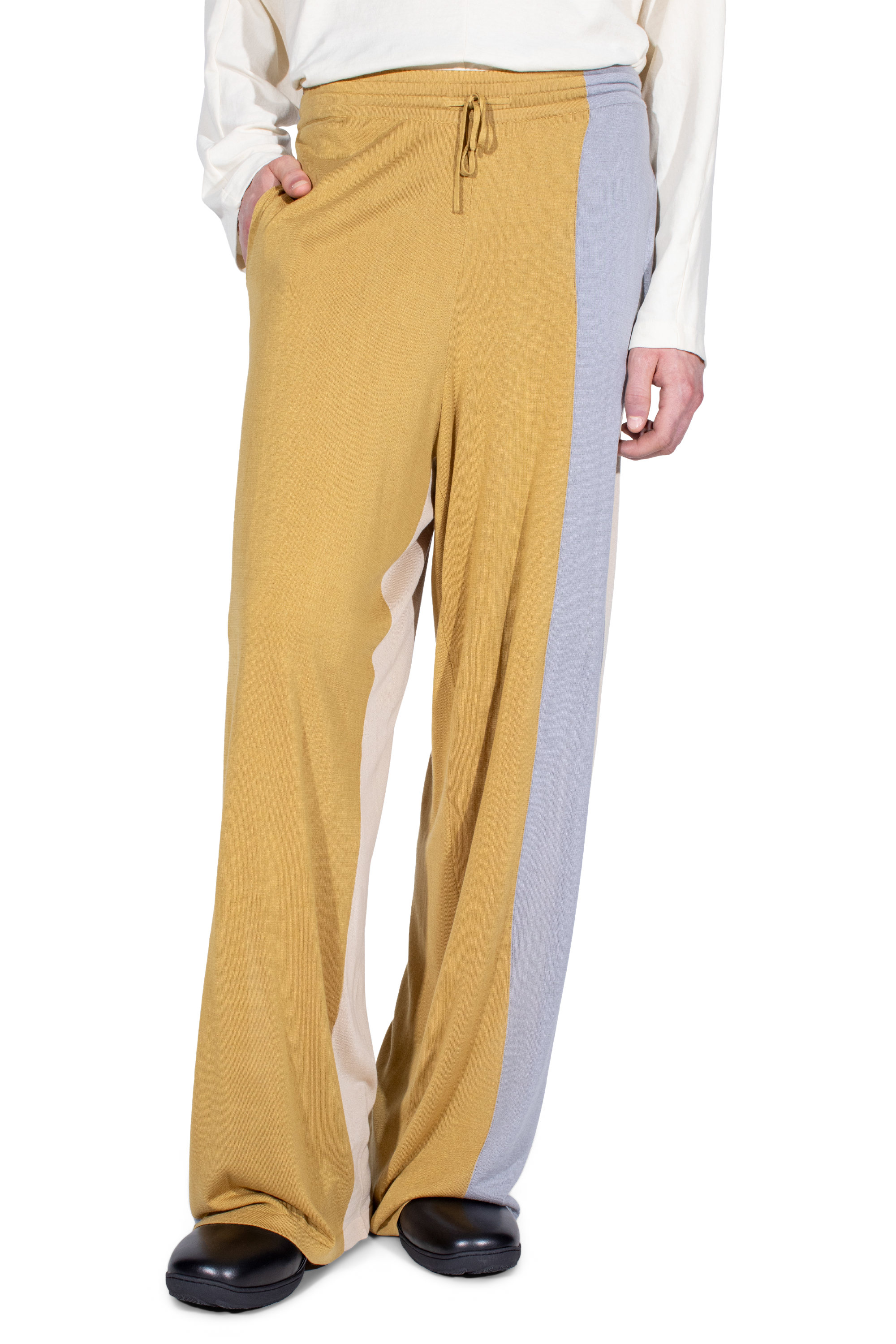 Kiko Kostadinov Knitwear SIGO Knit Trousers pantalon maille ocre