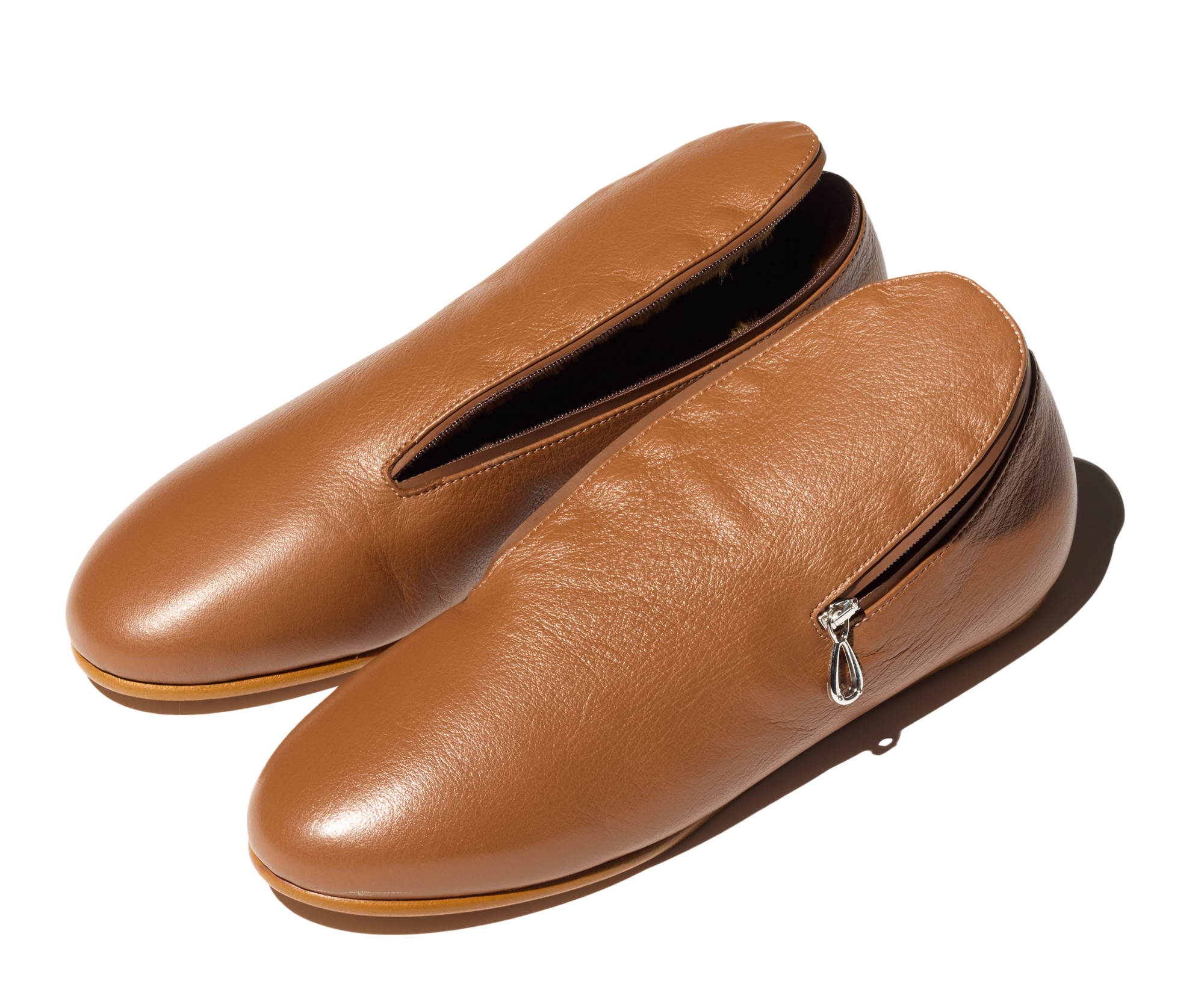 Kiko Kostadinov Shoes PETREL Shearling-Lined Loafers mocassins Autumnal Brown cuir fourrés