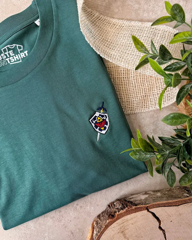 Juste Un T-shirt T-shirts Brodés Hyrule t-shirt brodé blanc