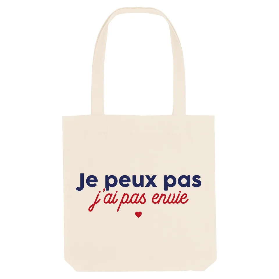 Juste Un T-shirt Tote Bags Je peux pas j'ai pas envie tote bag naturel