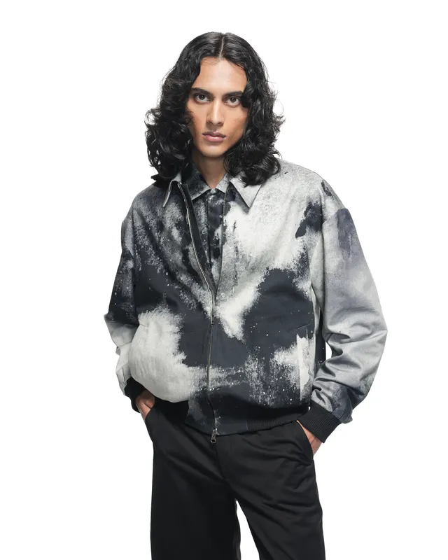 COUNTRYMADE Jackets Burnt Metal Bomber bomber denim imprimé métallisé