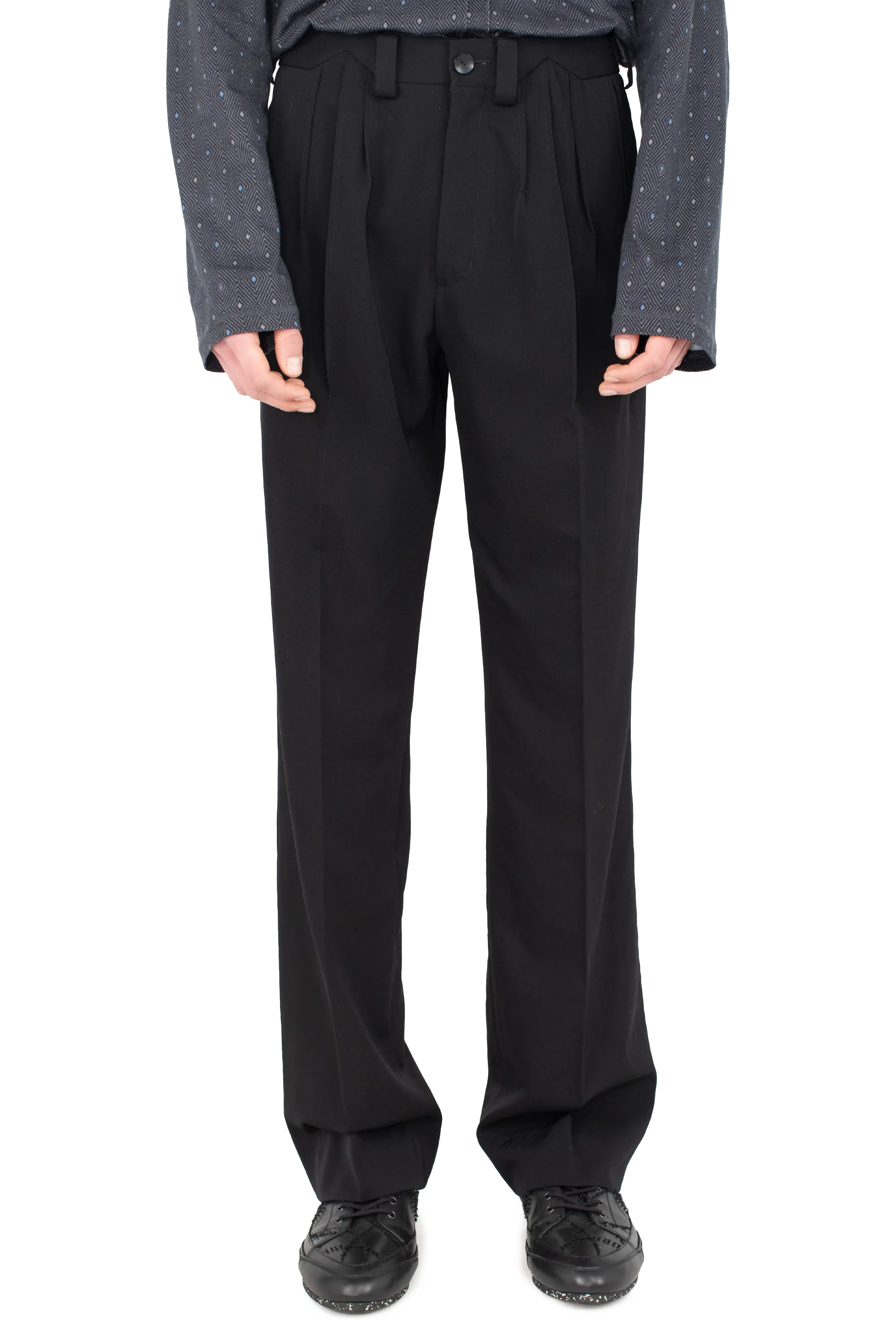 Kiko Kostadinov Bottoms CSOMOR Trousers pantalon noir en laine