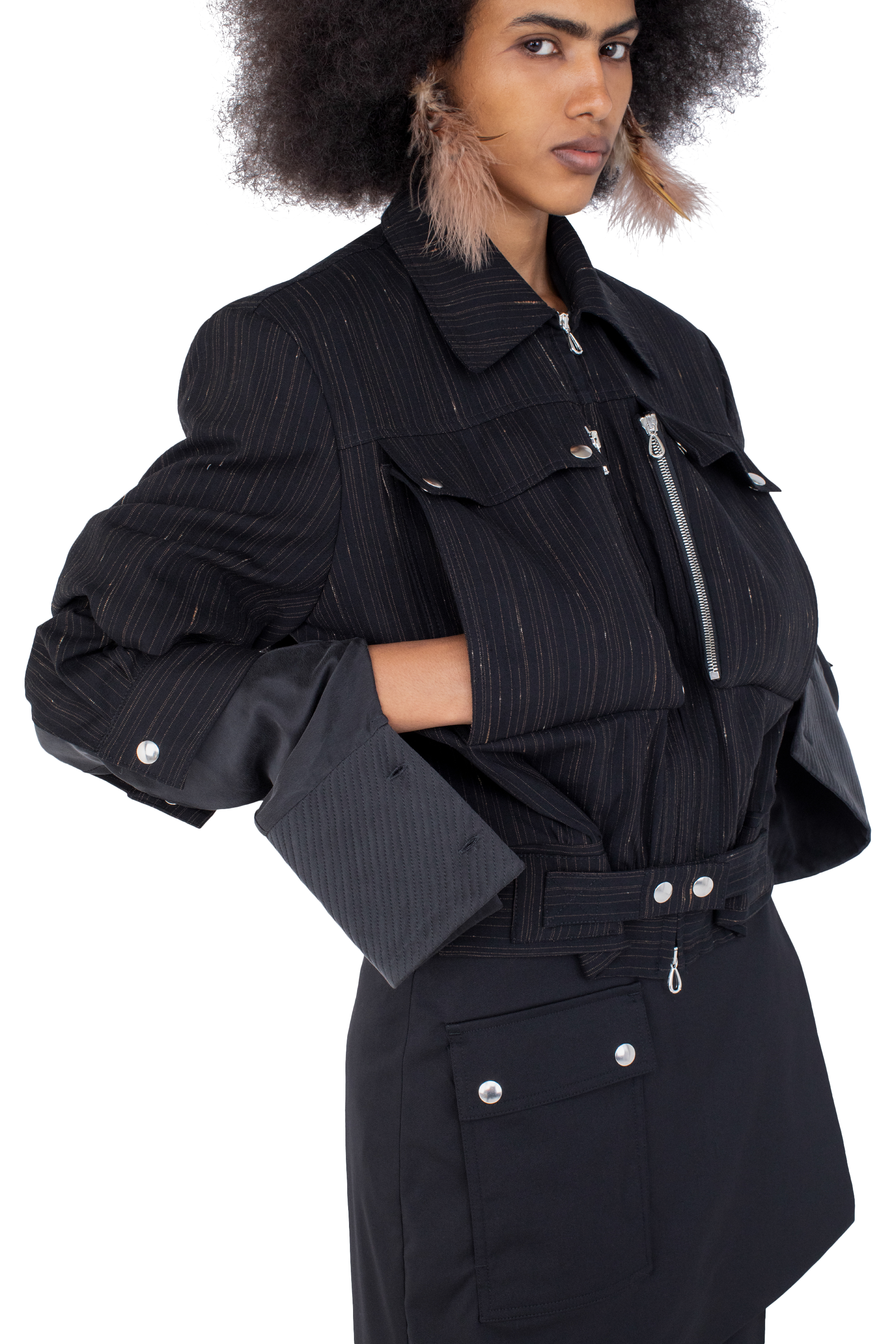 Kiko Kostadinov Outerwear PEREGRINE Jacket veste Charcoal / Rose en coton