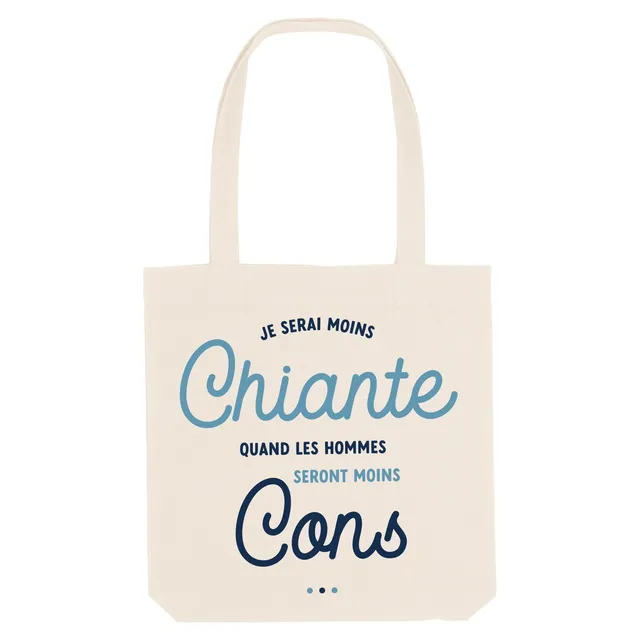 Juste Un T-shirt Tote Bags Je serai moins chiante tote bag