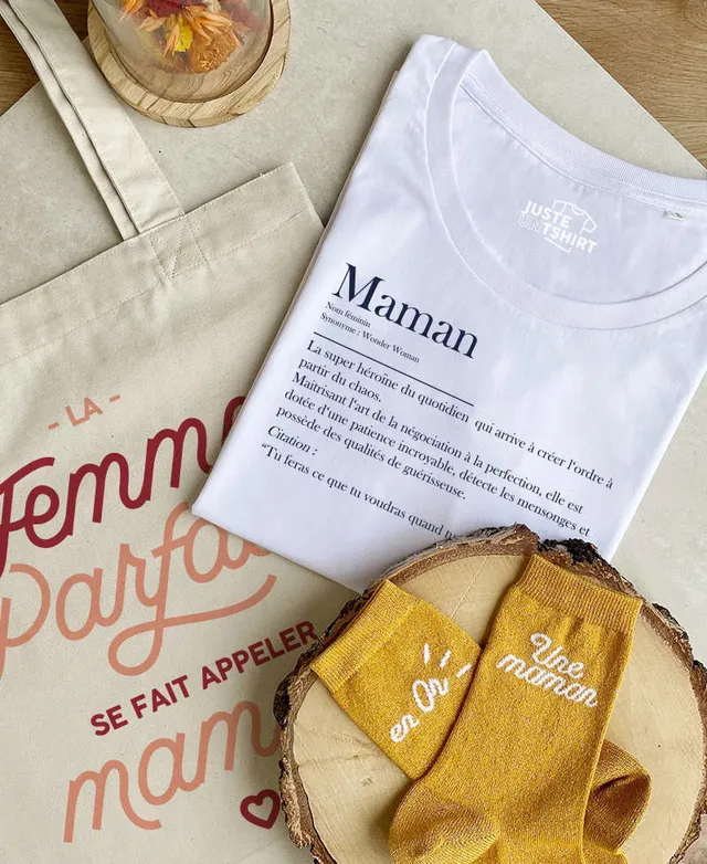 Juste Un T-shirt T-shirts Brodés La femme parfaite coffret cadeau