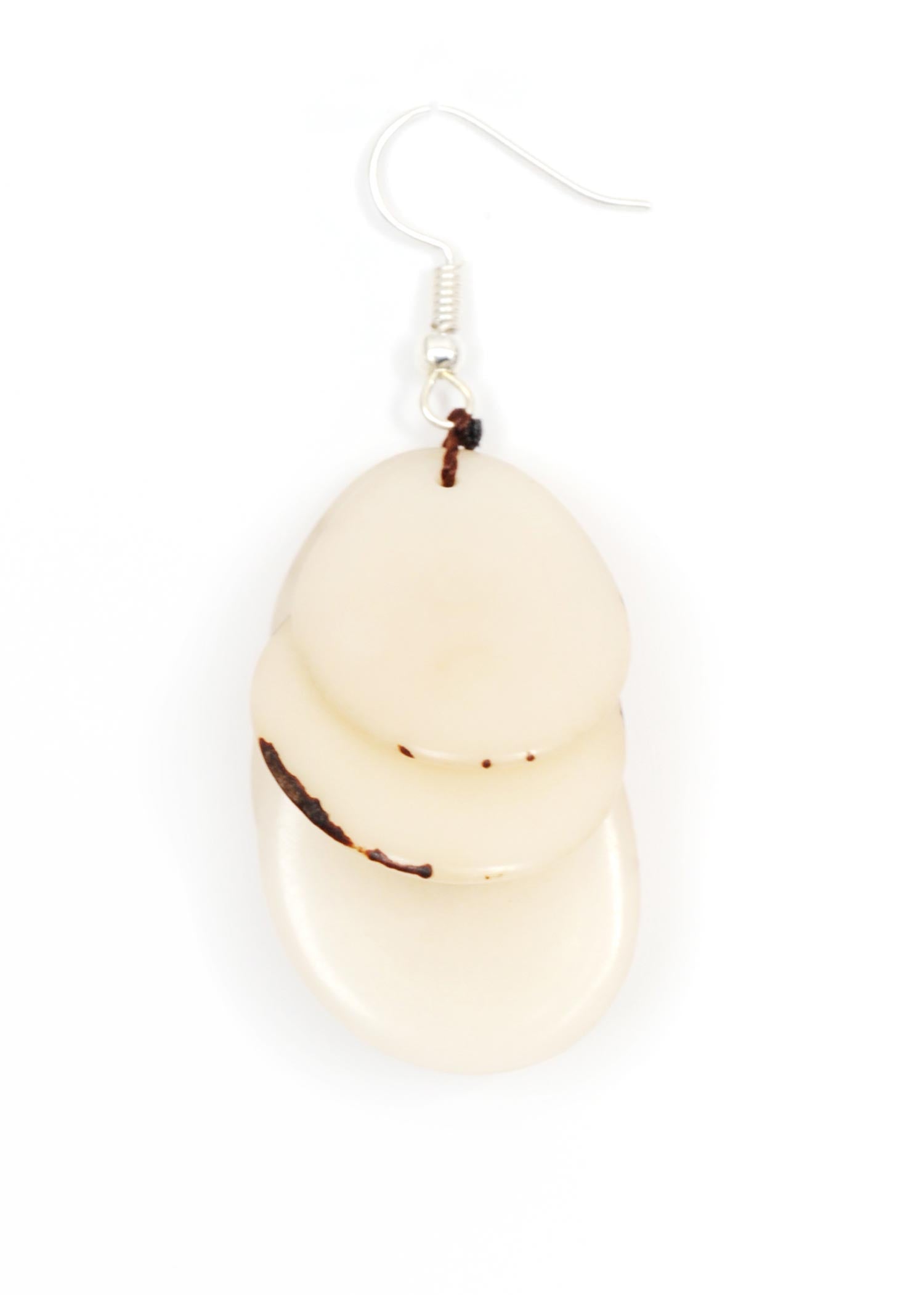 Sourire Multicolore Boucles d’oreilles grappes rouge ivoire végétal