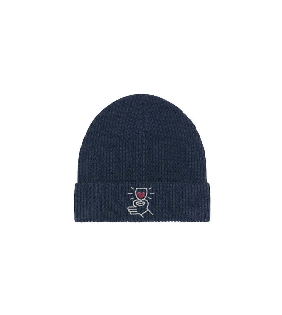 Juste Un T-shirt Bonnets Coeur Rouge bonnet brodé apéro