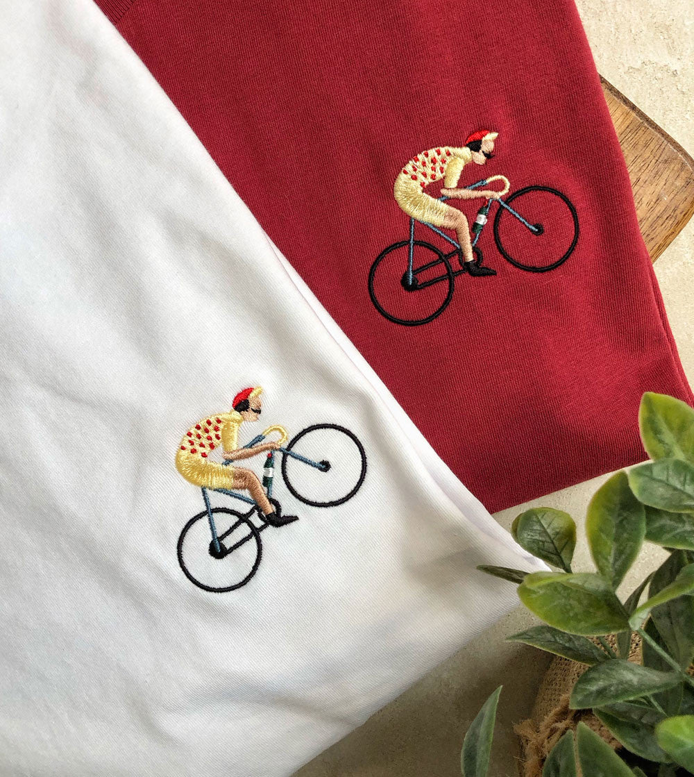 Juste Un T-shirt T-shirts Brodés Le Tour mon Amour t-shirt brodé vélo