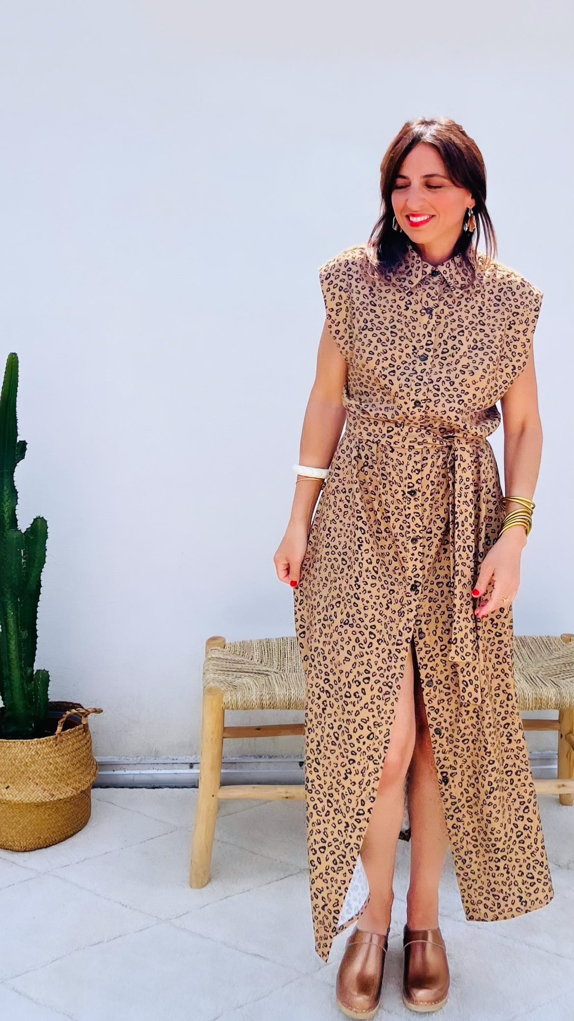 PANTRUCHE Robes PÉNÉLOPE robe longue léopard XS à L en viscose