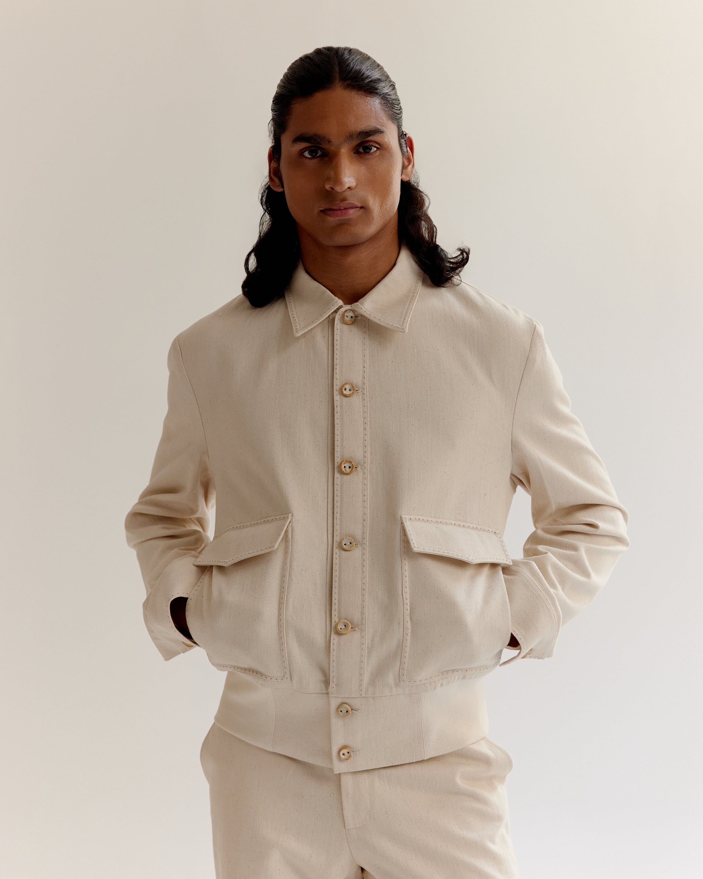 COUNTRYMADE Jackets Artisan Denim Ribbed Bomber blouson denim côtelé
