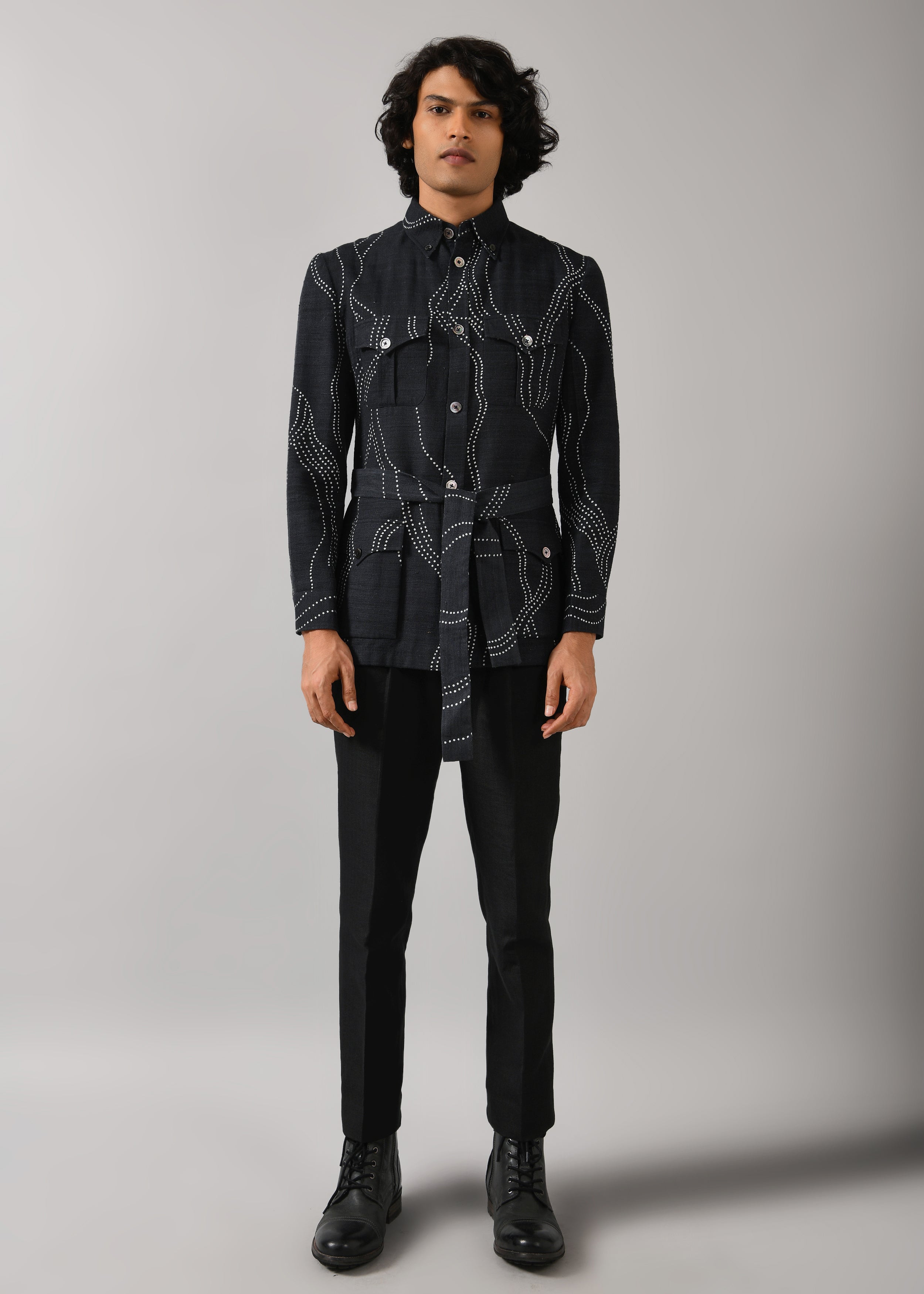 COUNTRYMADE Jackets Constellation Safari Jacket veste safari noire S coton-soie