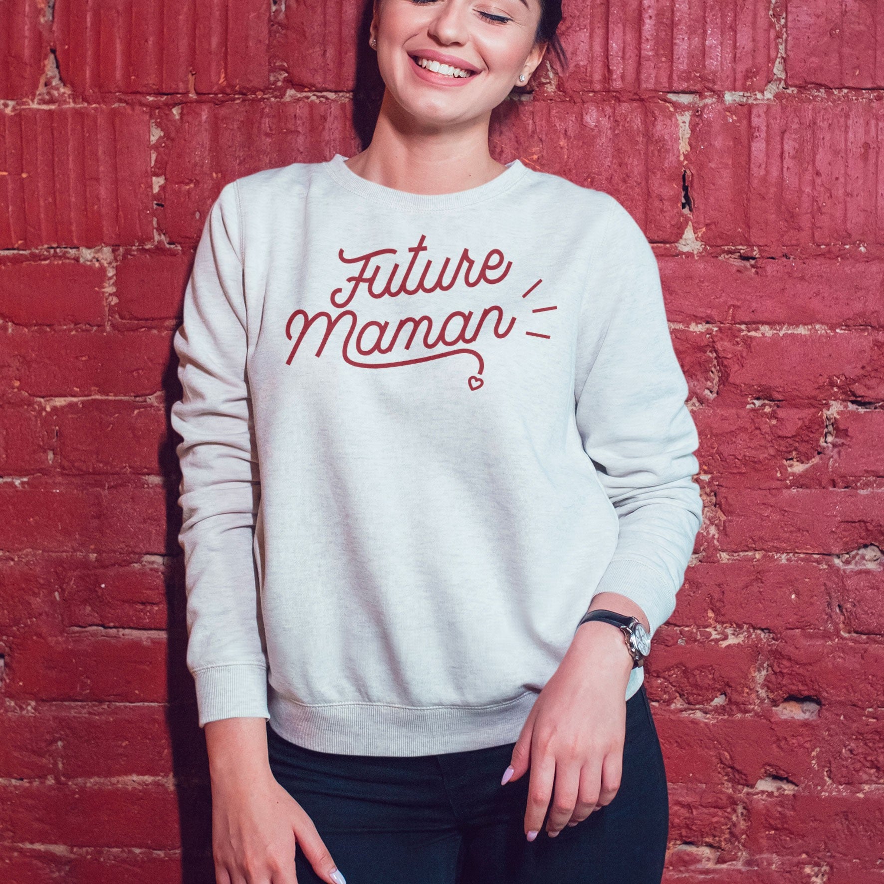 Juste Un T-shirt Sweats Imprimés Future Maman Sweat-shirt grossesse