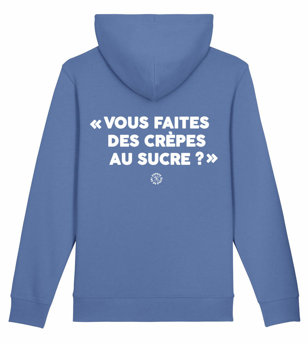 Juste Un T-shirt Sweats à Capuche Vous faites des crêpes au sucre sweat bleu marine