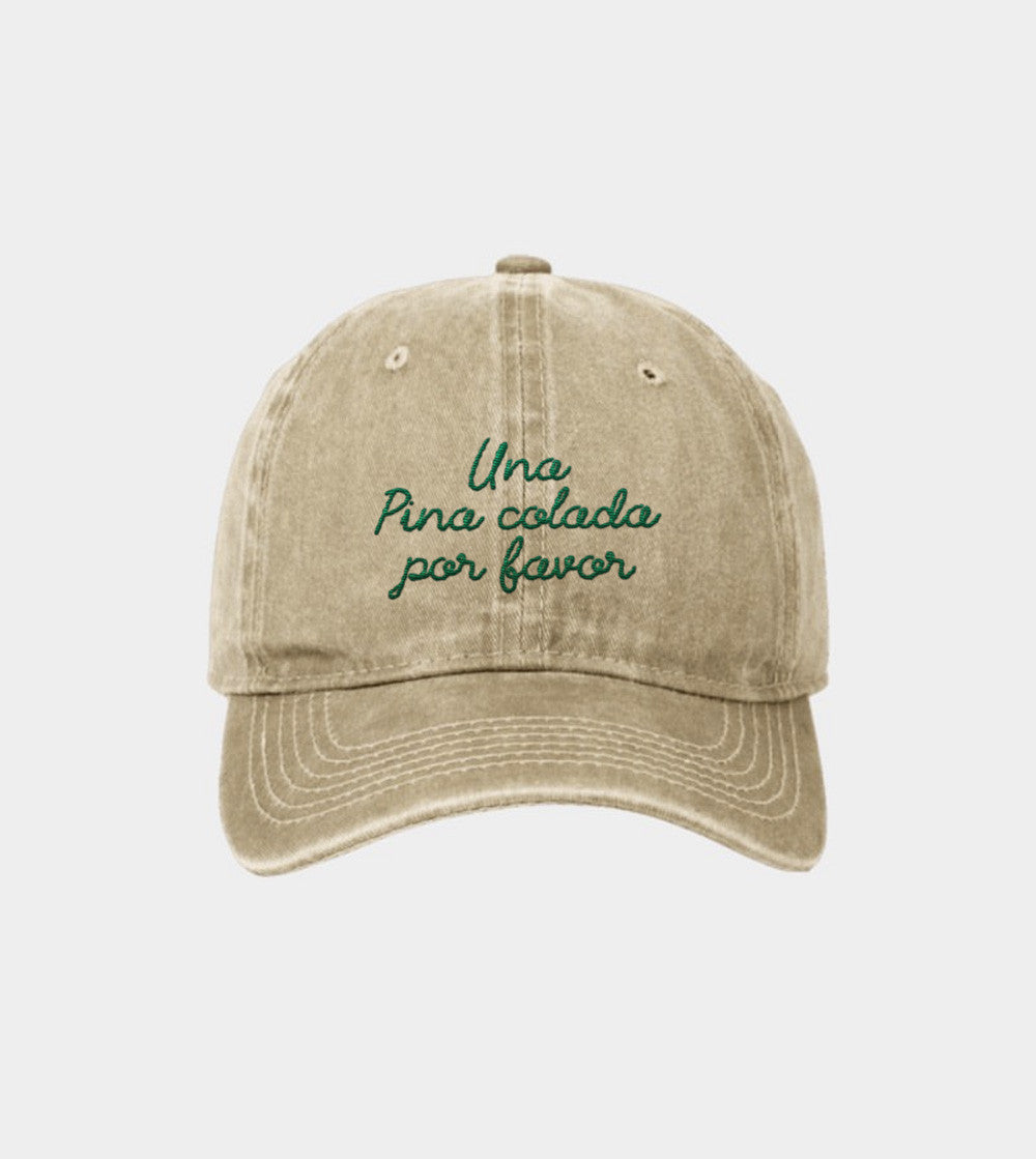 Juste Un T-shirt Casquettes Casquette Brodé Pina Colada Por Favor rouge vintage