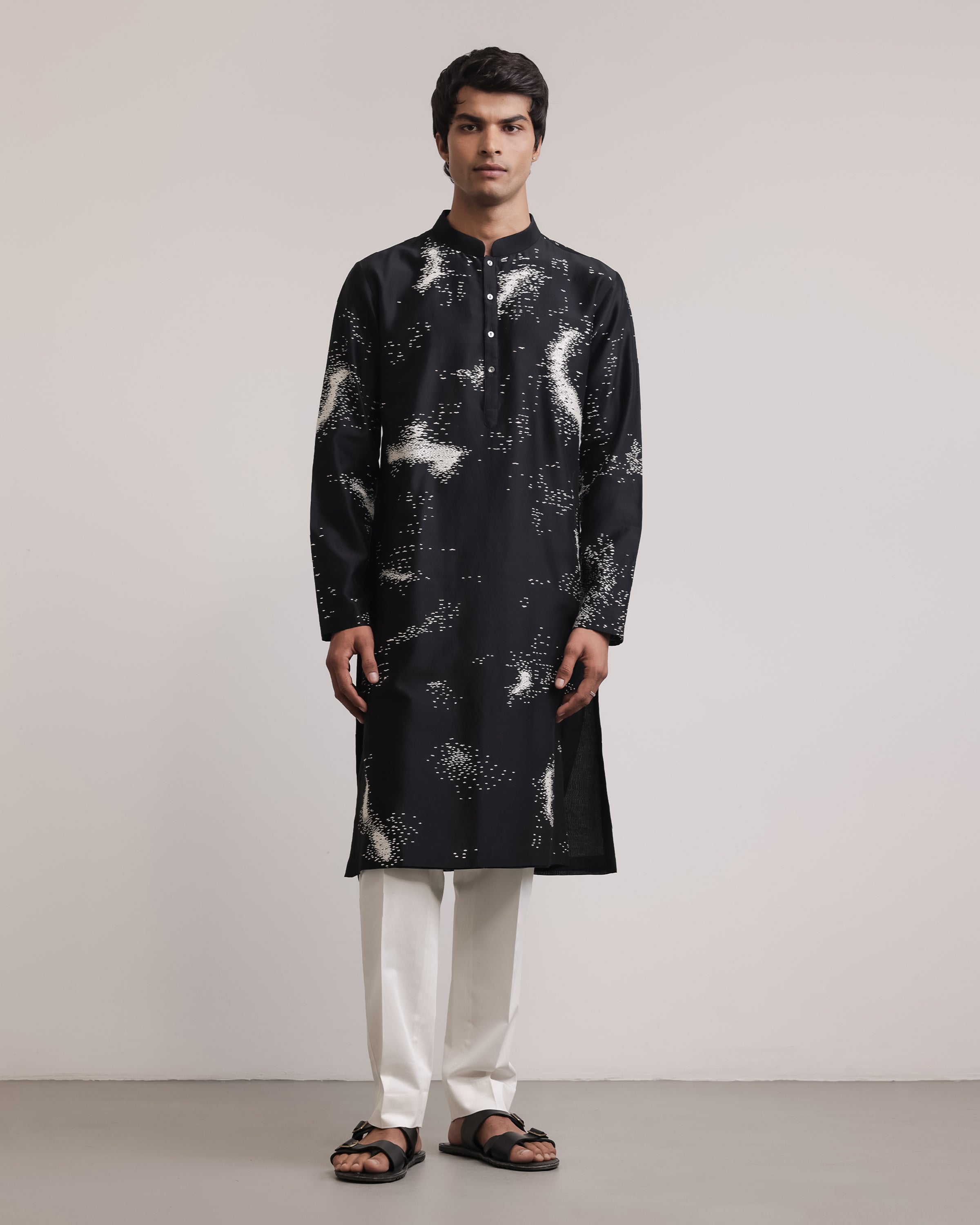 COUNTRYMADE Kurtas Trail Drift Kurta Set ensemble kurta en soie Chanderi brodé