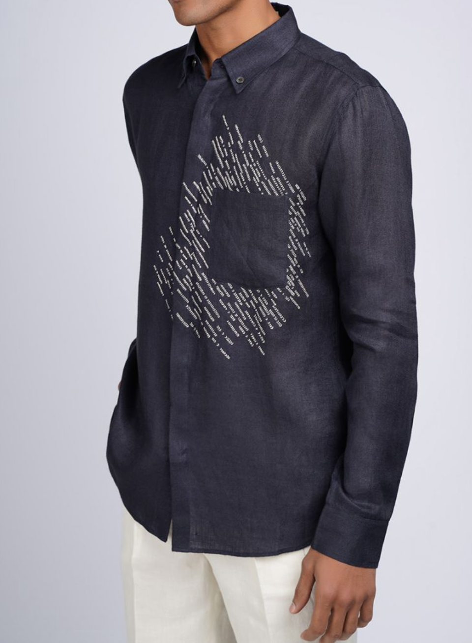 COUNTRYMADE Shirts Meteor Shirt chemise marine S en lin brodée