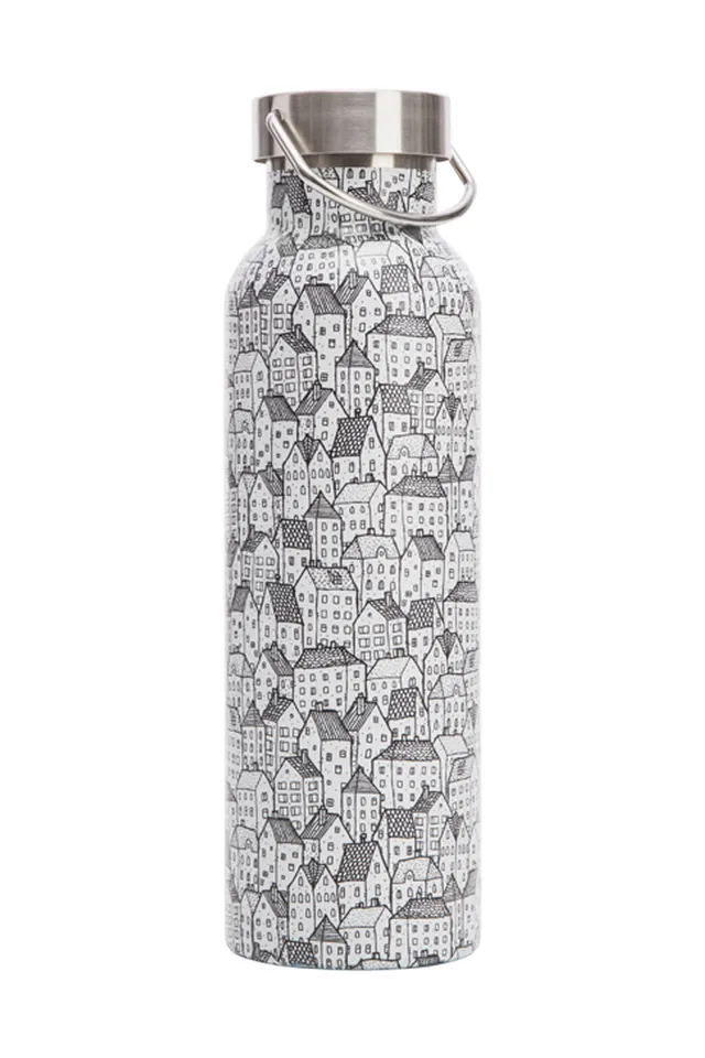 Sourire Multicolore Sacs et pochettes Gourde thermos maisons gourde isotherme 600 ml en inox