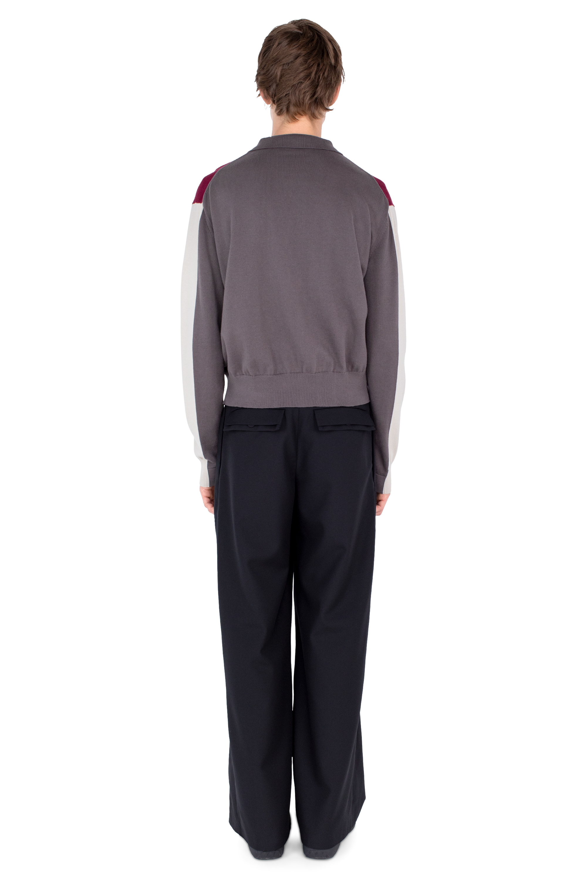 Kiko Kostadinov Knitwear MUNNO Knit Cardigan gilet Slate Grey coton léger