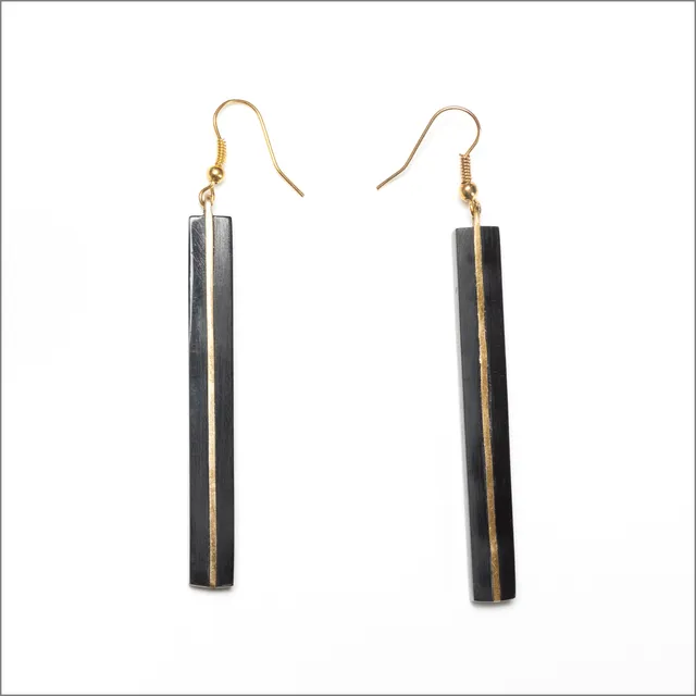 Sourire Multicolore Boucles d'oreilles Boucles d'oreilles stick boucles en corne 8 cm artisanales