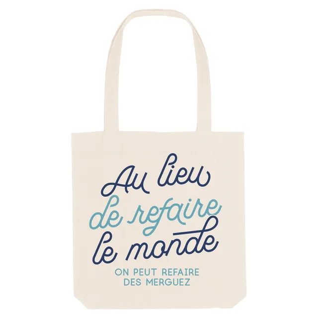Juste Un T-shirt Tote Bags Au lieu de refaire le monde tote bag