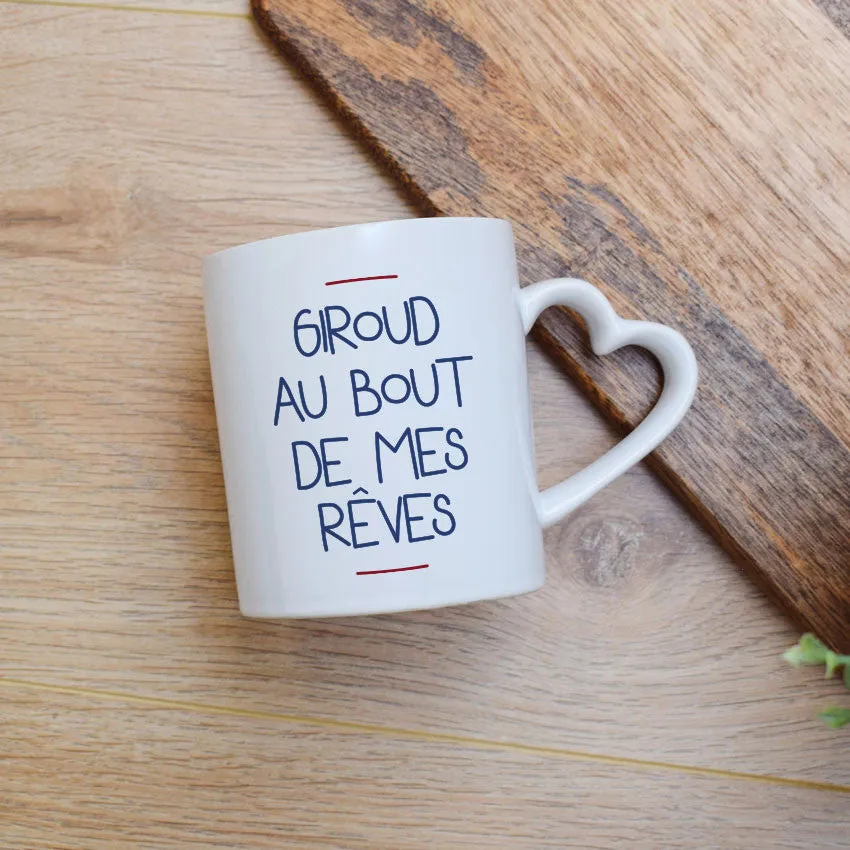 Juste Un T-shirt Mugs Giroud au bout de mes rêves mug anse classique football