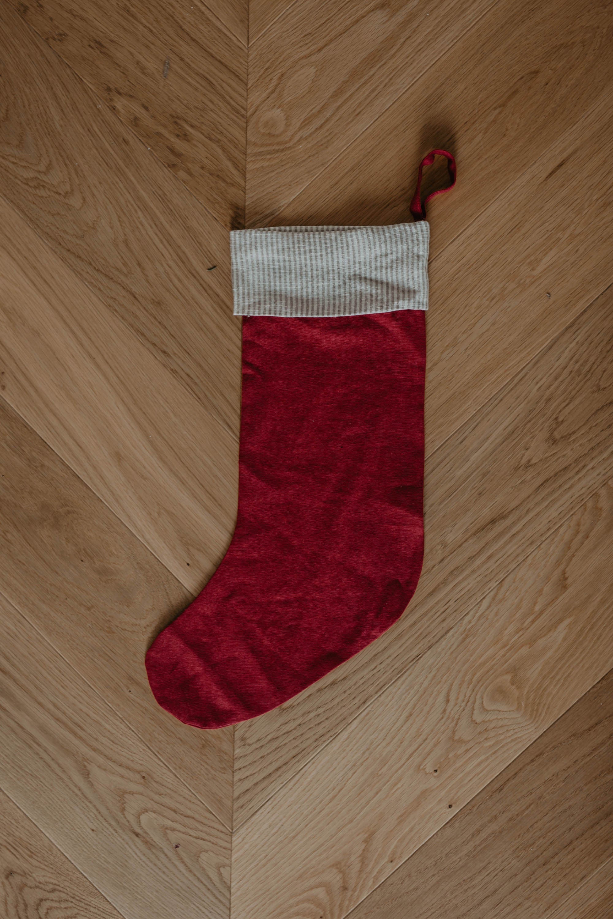 Laumë linen Christmas Linen bas de Noël Oatmeal en lin