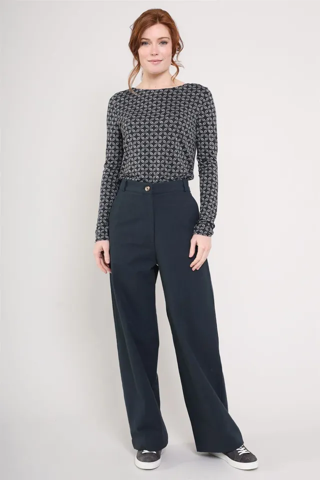 Sourire Multicolore Pantalons pantalon gris raven en toile de coton tailles 36 à 44