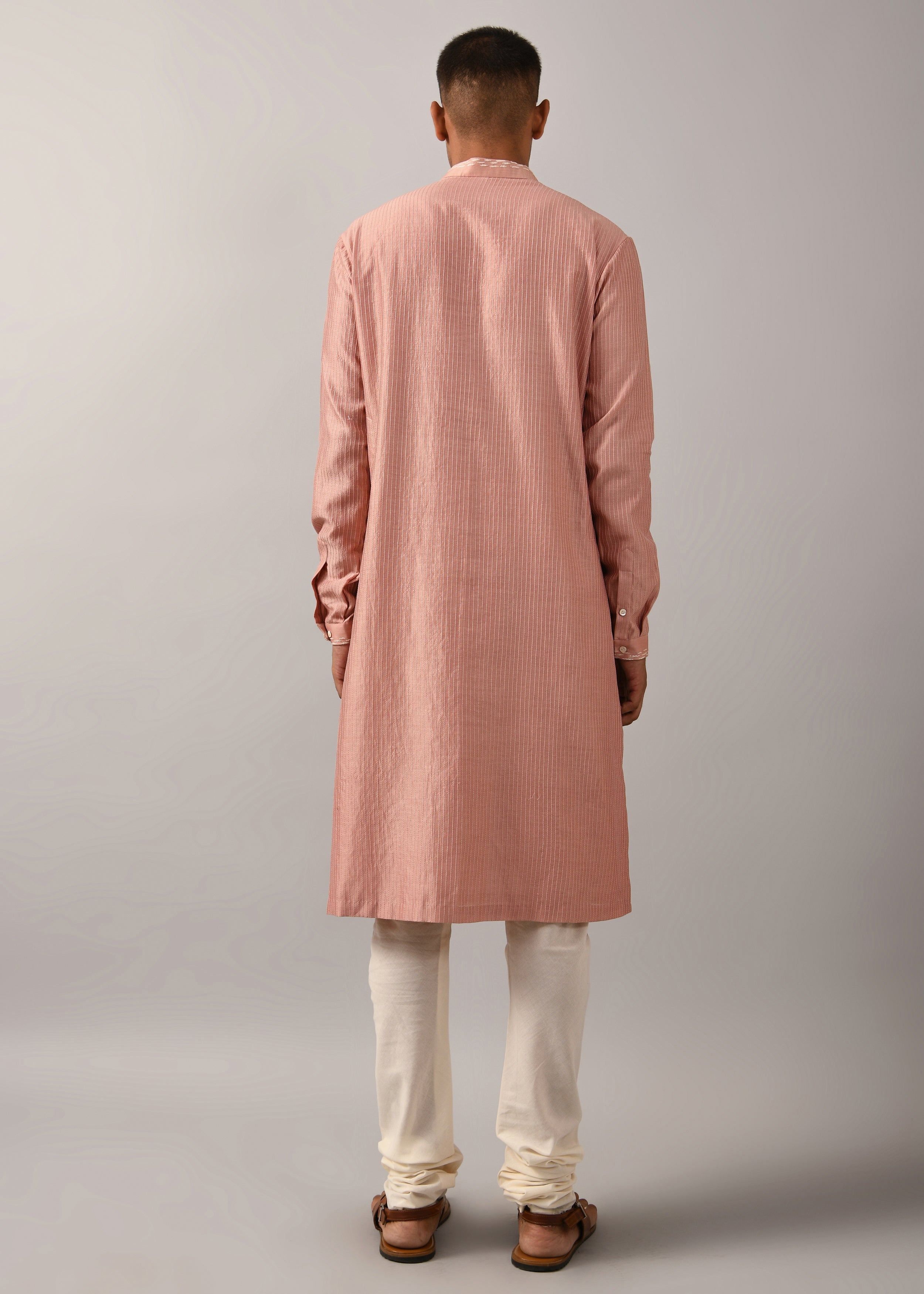 COUNTRYMADE Kurtas Shooting Star Embroidered Kurta Set ensemble kurta rose chanderi