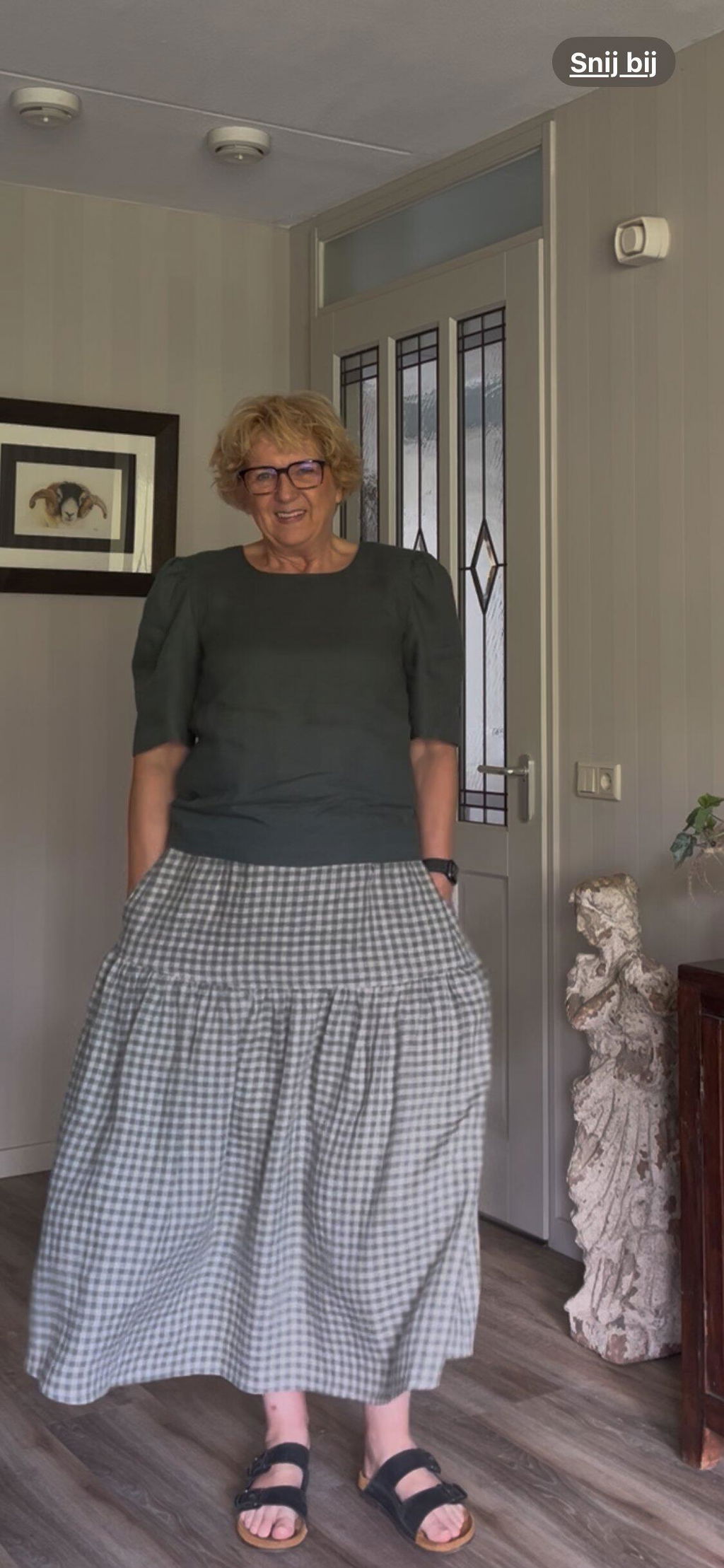 Laumė linen Linen Tops Poppy Haut en lin femme vert forêt