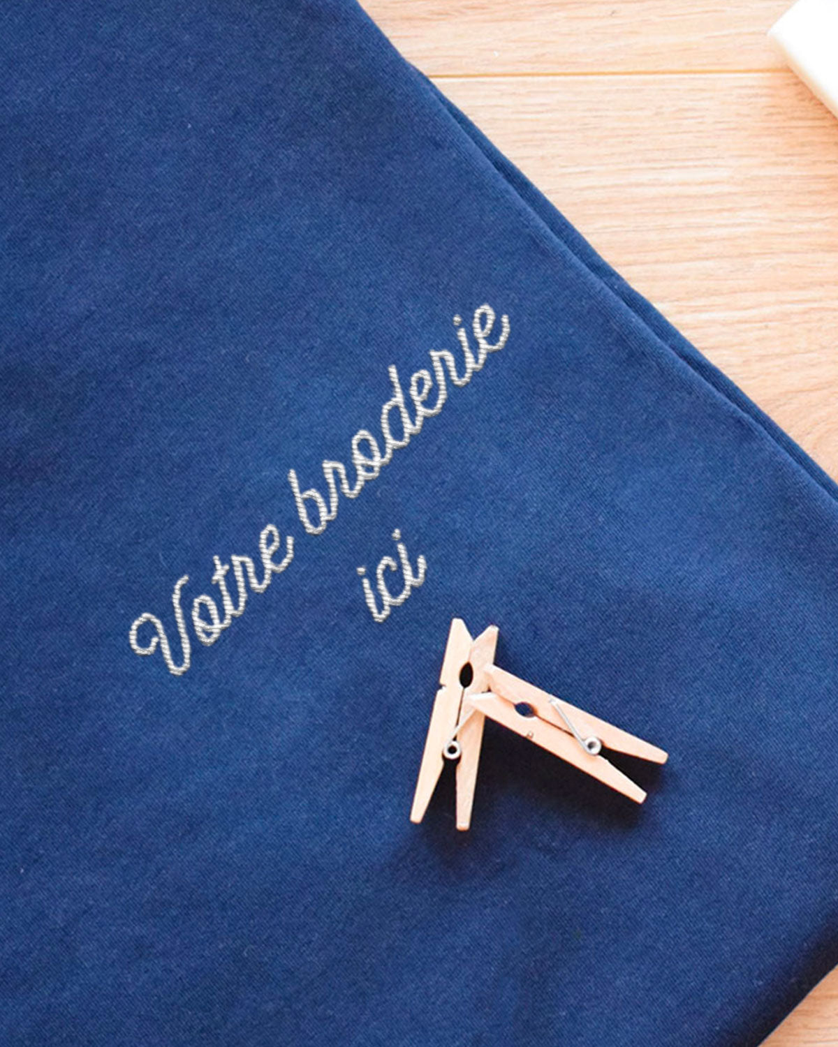 Juste Un T-shirt Personnalisation Personnalisé t-shirt blanc brodé en coton bio