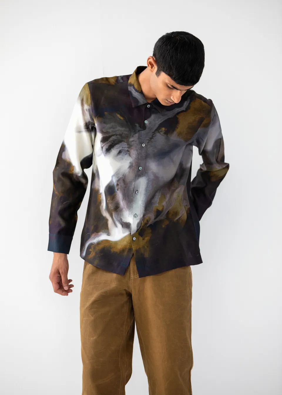 COUNTRYMADE Shirts HEALING SILK SHIRT chemise imprimée en soie