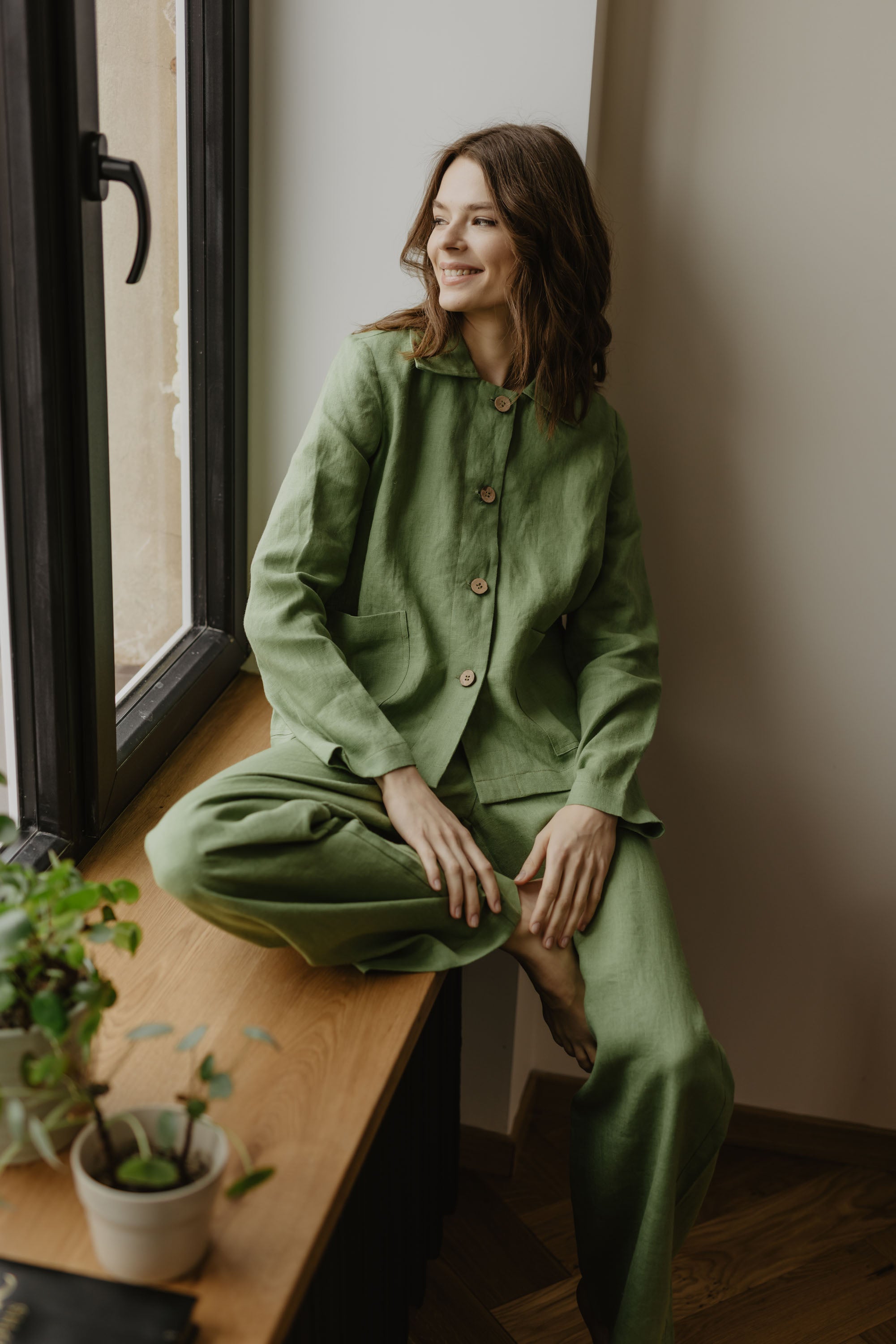 Laumė linen Linen Jackets Preila veste en lin jaune soleil XS