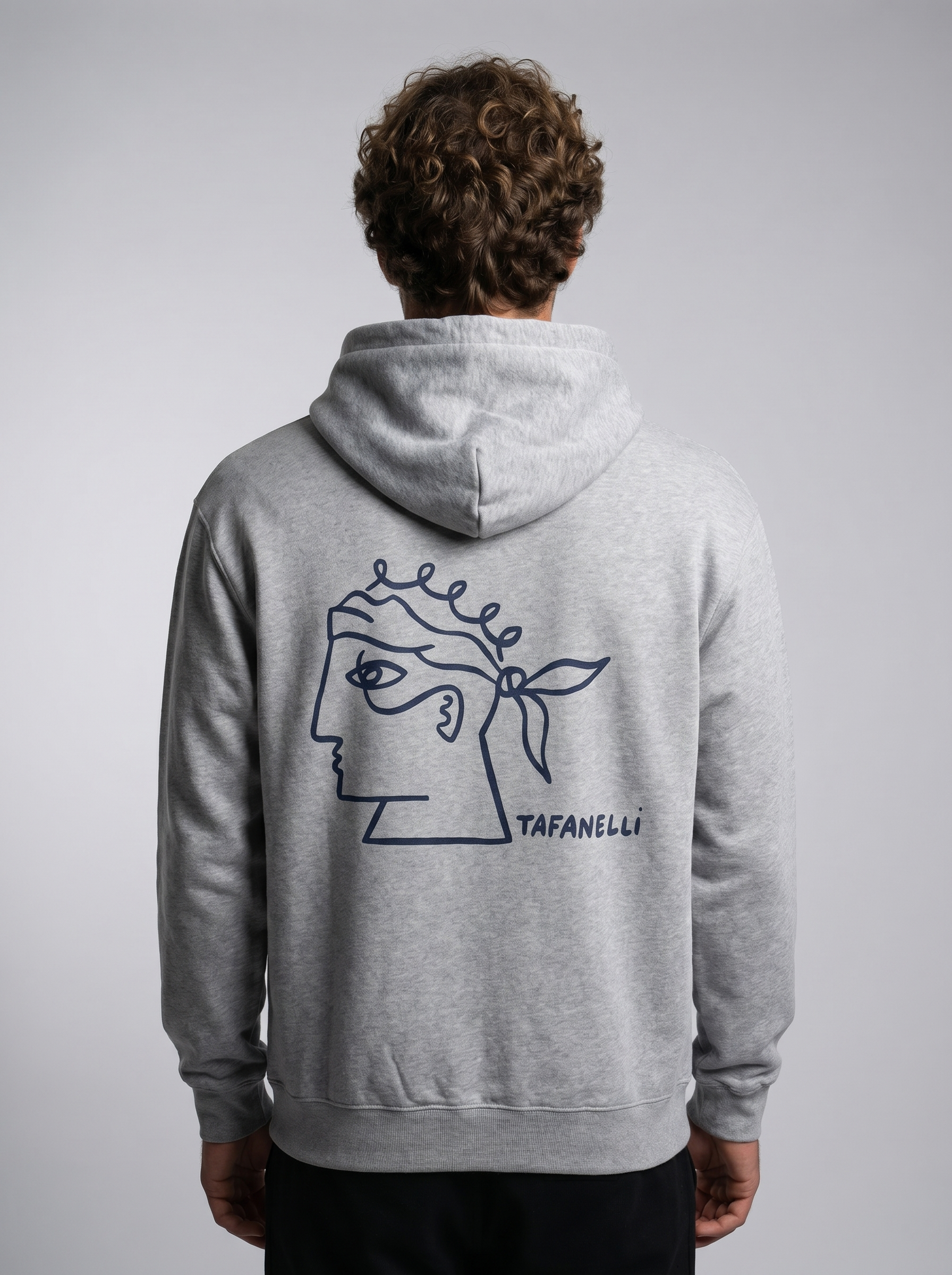 TAFANELLI Hoodies LE HOODIE CORSICA sweat à capuche gris chiné
