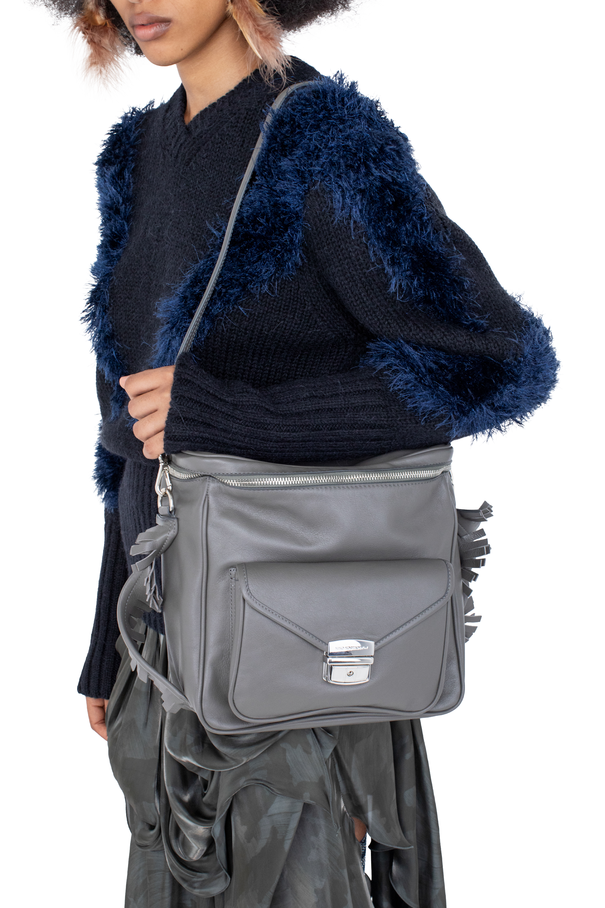 Kiko Kostadinov Bags PRION Camera Bag sac London Fog cuir nappa