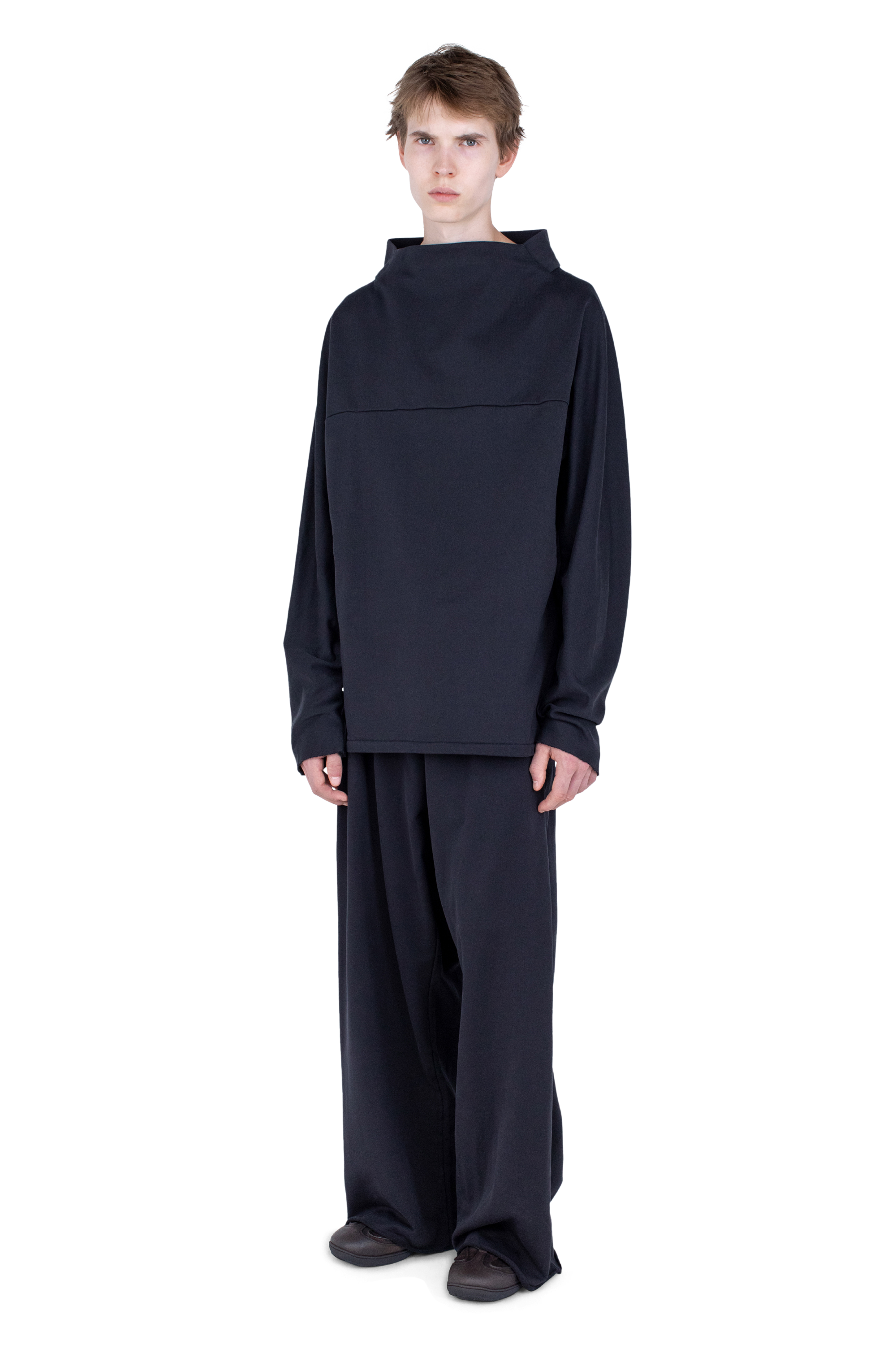 Kiko Kostadinov Tops VELEKA Pullover pull Charcoal coton biologique