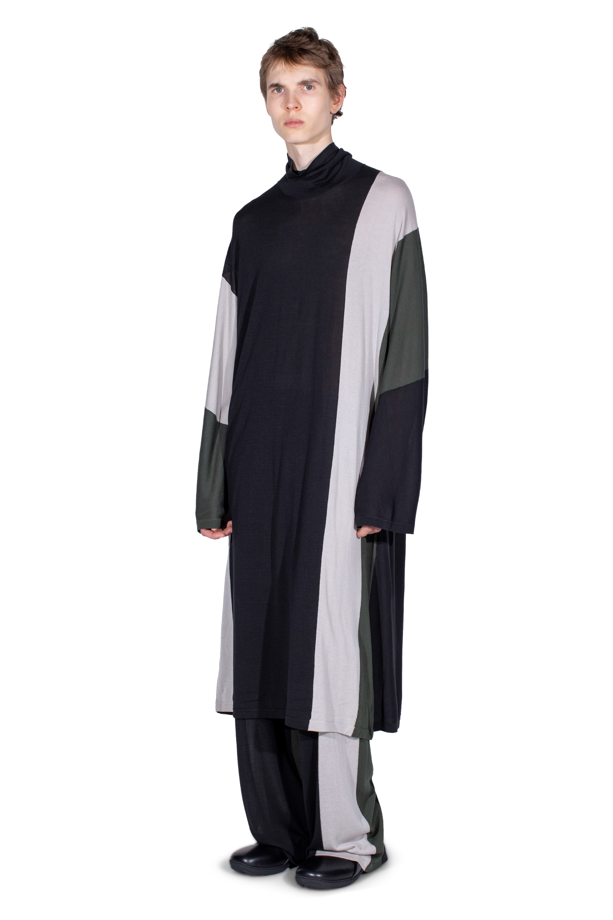 Kiko Kostadinov Knitwear SIGO Knit Tunic tunique noire col roulé