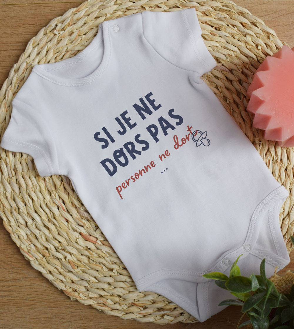Juste Un T-shirt Bébé Body Bébé Si je ne dors pas 0-3 mois