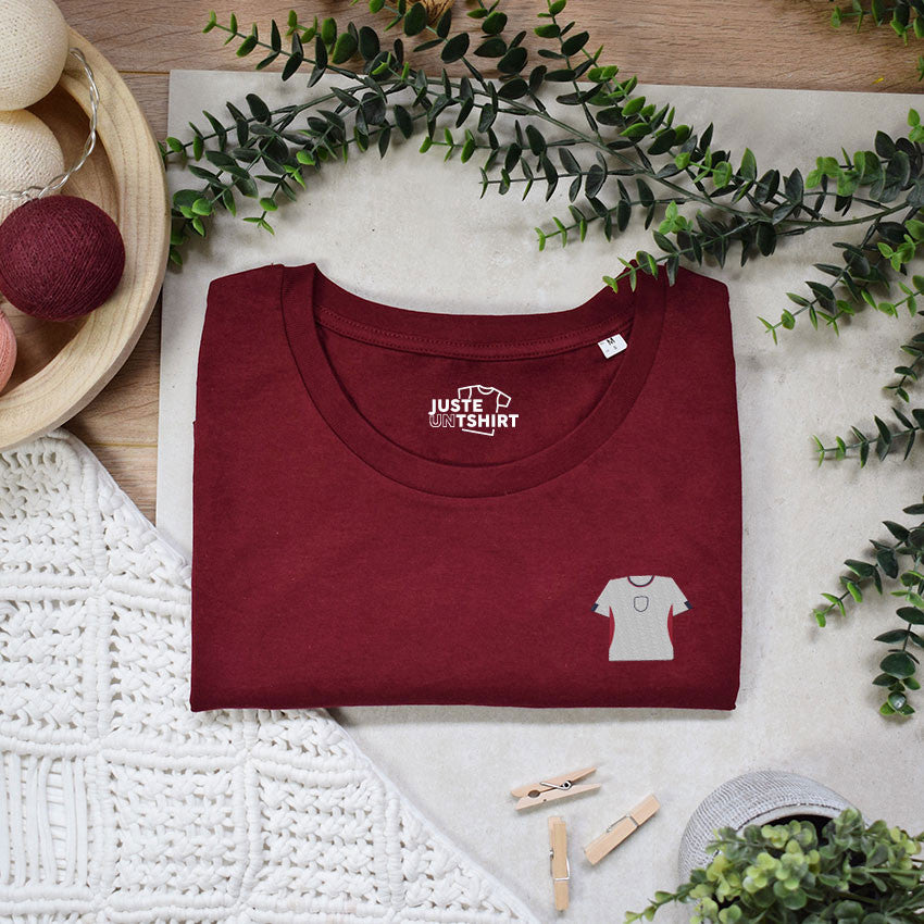 Juste Un T-shirt T-shirts Brodés Angleterre t-shirt brodé blanc