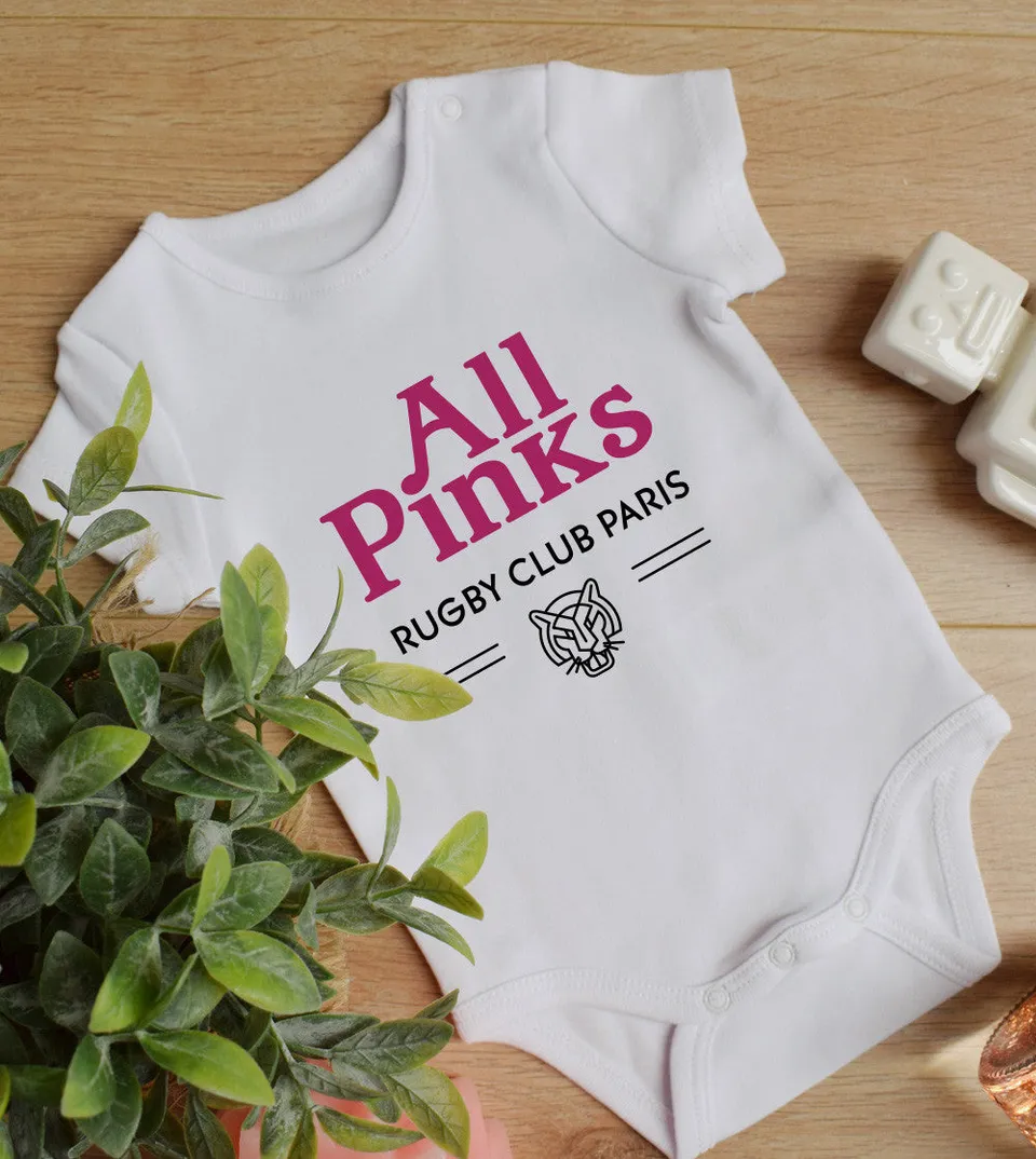 Juste Un T-shirt Bébé All Pinks body bébé blanc ou bleu marine