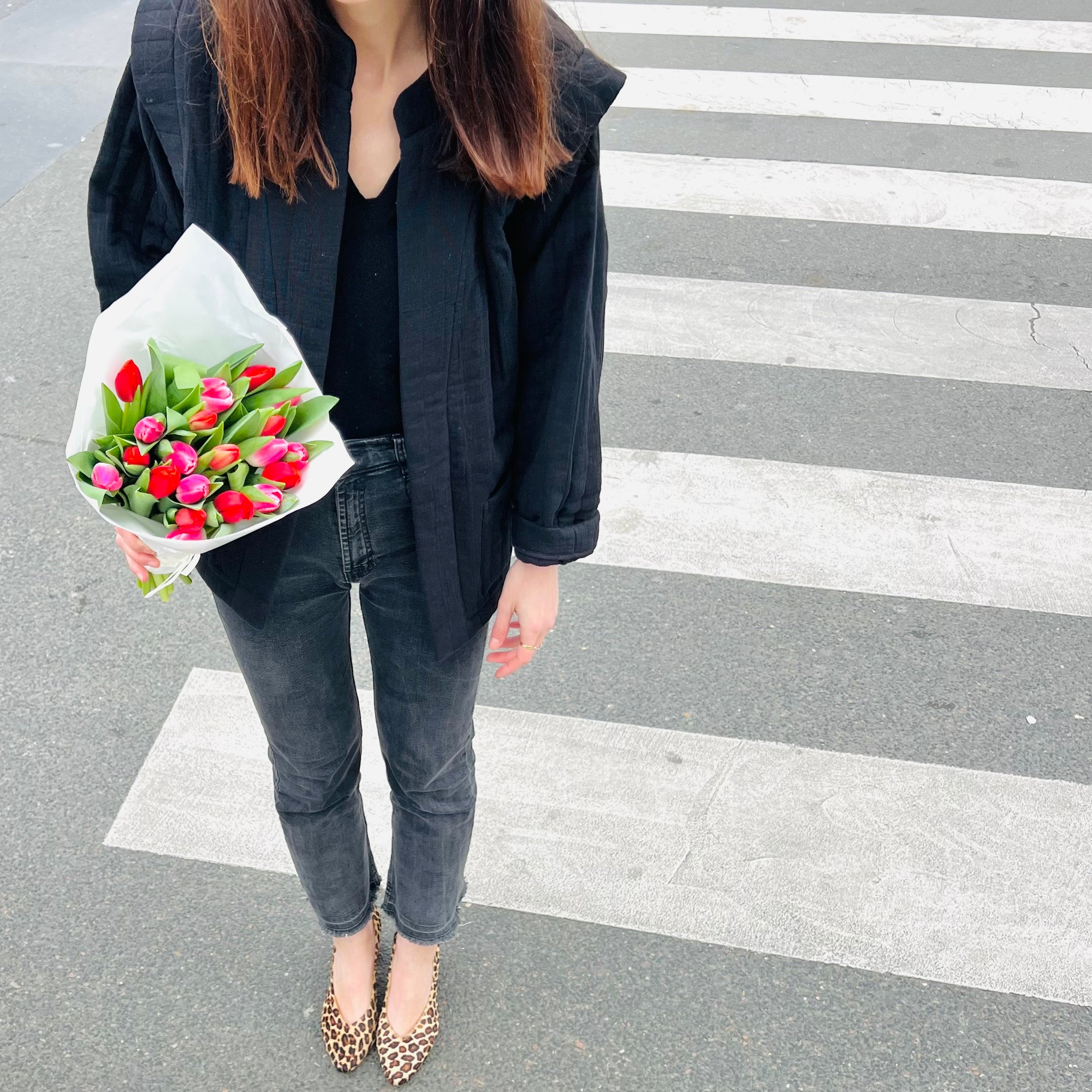 PANTRUCHE Vestes Veste ISADORA noir veste matelassée en coton
