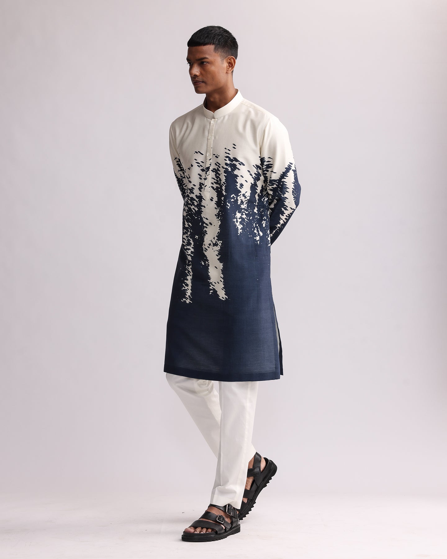 COUNTRYMADE Kurtas Ombre Shadow Kurta kurta chanderi bleu marine