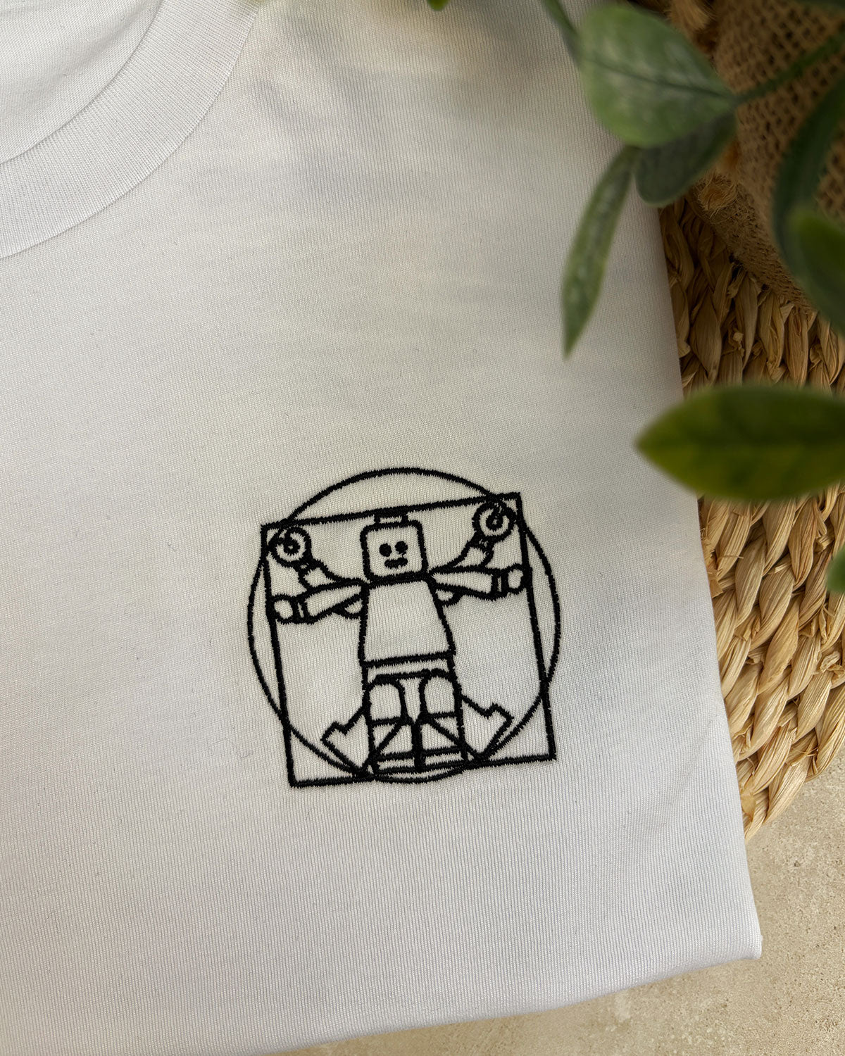 Juste Un T-shirt T-shirts Brodés Lego T-shirt blanc en coton bio