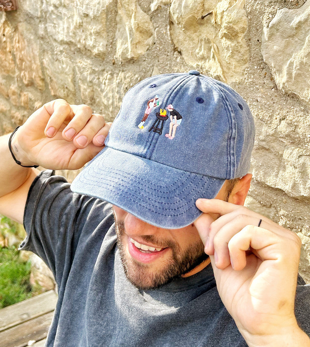 Juste Un T-shirt Casquettes Barbecue des vacances casquette brodée rouge vintage
